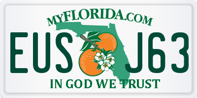FL license plate EUSJ63