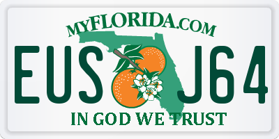 FL license plate EUSJ64