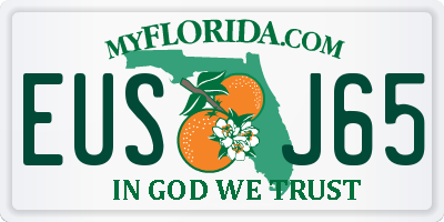 FL license plate EUSJ65