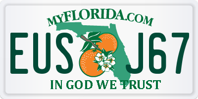 FL license plate EUSJ67