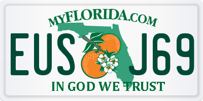 FL license plate EUSJ69