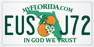 FL license plate EUSJ72
