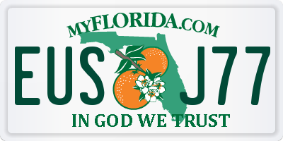 FL license plate EUSJ77