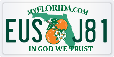 FL license plate EUSJ81