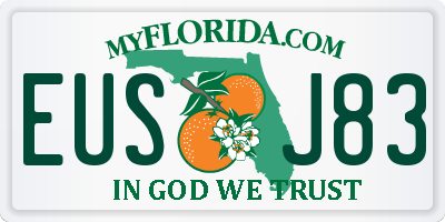 FL license plate EUSJ83