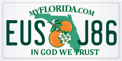 FL license plate EUSJ86
