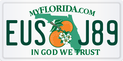 FL license plate EUSJ89