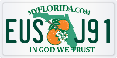 FL license plate EUSJ91