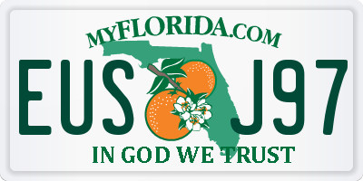 FL license plate EUSJ97