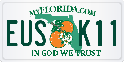FL license plate EUSK11