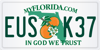 FL license plate EUSK37