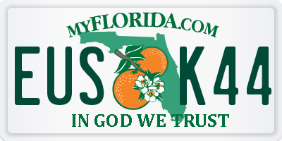 FL license plate EUSK44