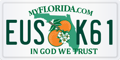 FL license plate EUSK61