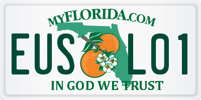 FL license plate EUSL01