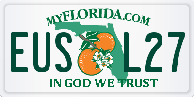 FL license plate EUSL27