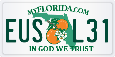 FL license plate EUSL31