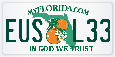 FL license plate EUSL33