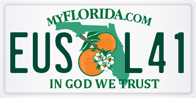 FL license plate EUSL41