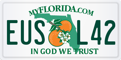 FL license plate EUSL42