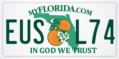 FL license plate EUSL74