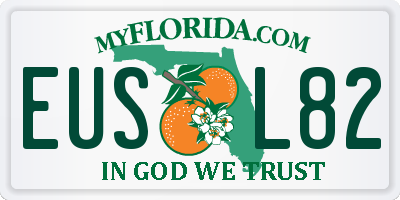 FL license plate EUSL82