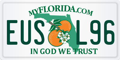 FL license plate EUSL96