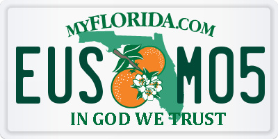 FL license plate EUSM05