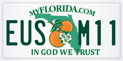 FL license plate EUSM11