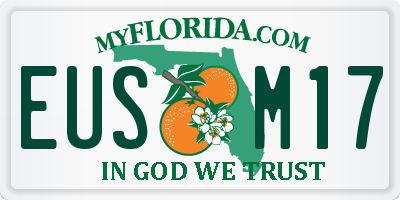 FL license plate EUSM17