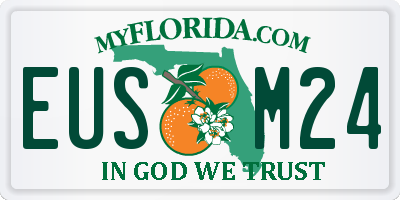 FL license plate EUSM24