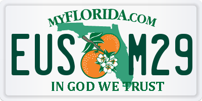 FL license plate EUSM29