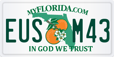 FL license plate EUSM43