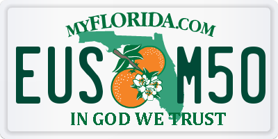 FL license plate EUSM50