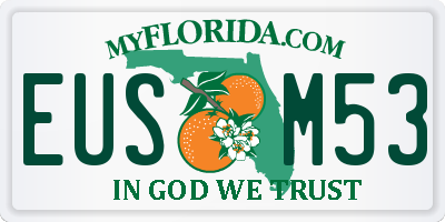 FL license plate EUSM53