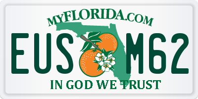 FL license plate EUSM62
