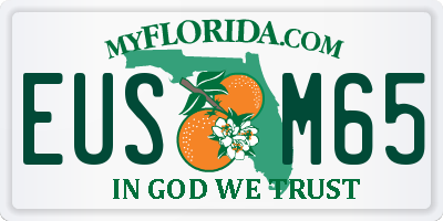 FL license plate EUSM65