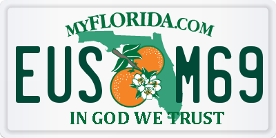 FL license plate EUSM69
