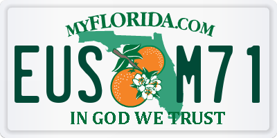 FL license plate EUSM71