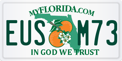 FL license plate EUSM73