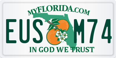 FL license plate EUSM74