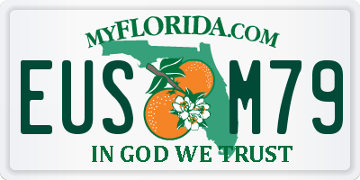 FL license plate EUSM79