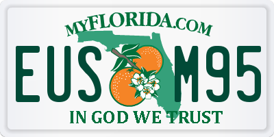 FL license plate EUSM95