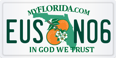 FL license plate EUSN06