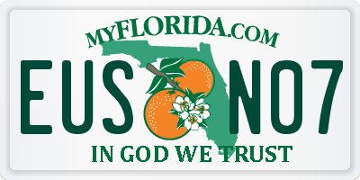 FL license plate EUSN07
