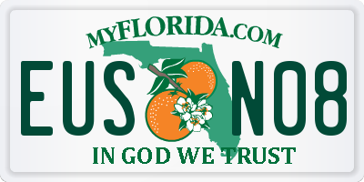 FL license plate EUSN08