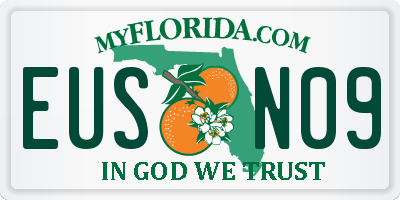 FL license plate EUSN09