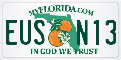 FL license plate EUSN13