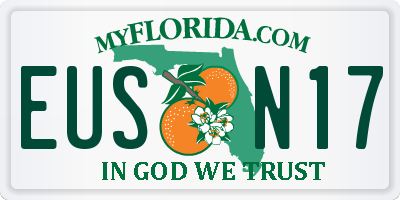 FL license plate EUSN17