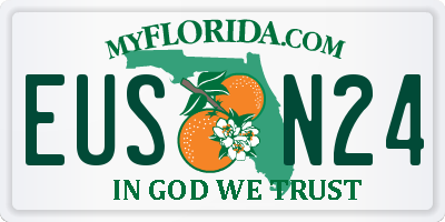 FL license plate EUSN24