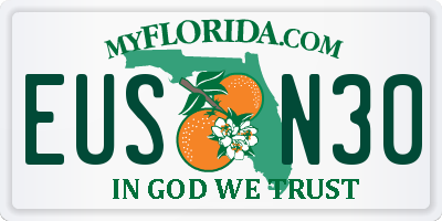 FL license plate EUSN30